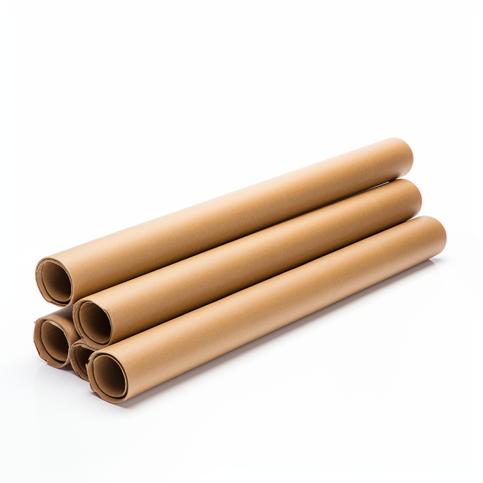 Kraft Mailing Tubes with End Caps -2 x 12''