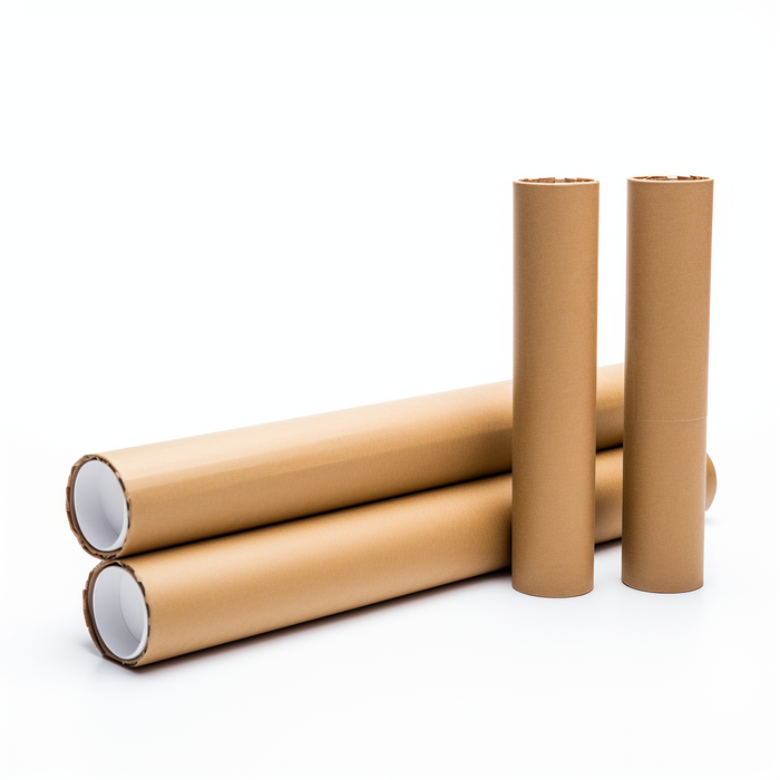 Kraft Mailing Tubes with End Caps -2 x 42''