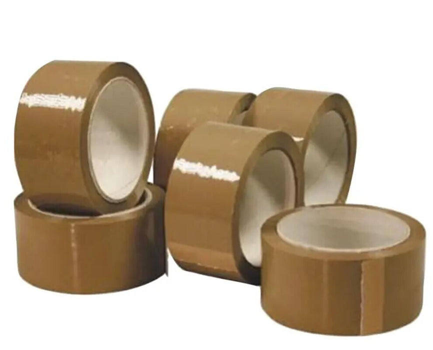 3-Inches Brown/Tan Color Shipping Packaging Sealing Tape 110 Yard (6 x 330 Feet)